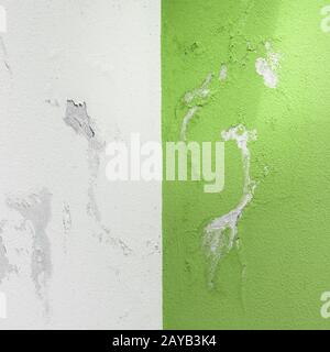 Paint peeling off from the wall Stock Photo