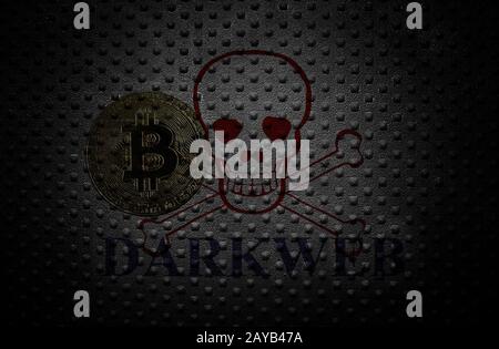 Bitcoin darkweb concept Stock Photo