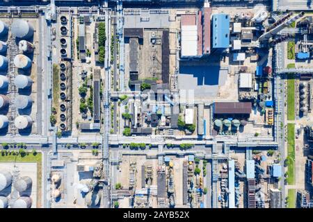 aerial view of petrochemical plant Stock Photo