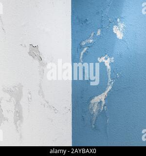 Paint peeling off from the wall Stock Photo