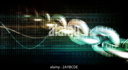 Block Chain Technology Stock Photo