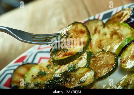 Grilled Vegetables with Zaatar Vinaigrette Stock Photo