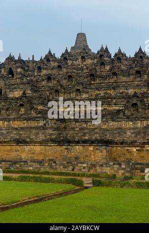 Mahayana Buddhist Temple (9th century), Borobudur, Central Java ...