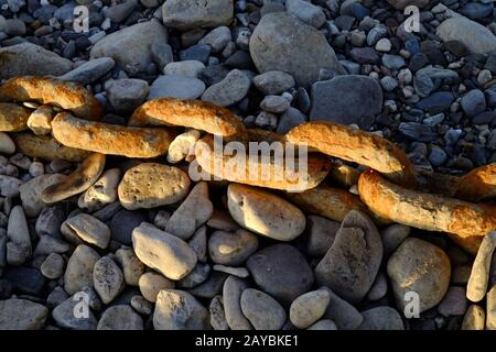Rusty anchor chain Stock Photo
