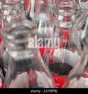 Coca cola bottles Stock Photo
