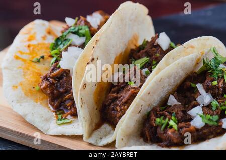 Mexican Beef Barbacoa Stew, Traditional Mexican Food Stock Photo