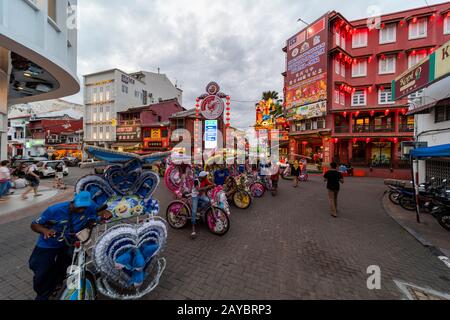 Jonker Street, World Cultural Heritage Malacca City, Malaysia. Stock Photo