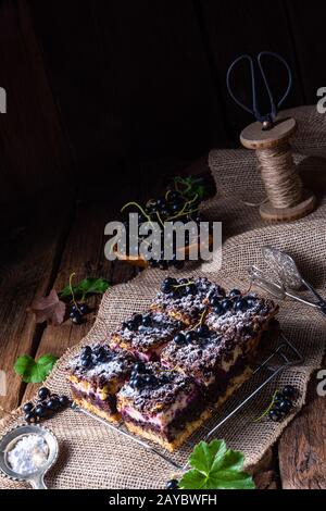 Polish cake from tin with fruit and sprinkles Polish cake from tin with fruit and sprinkles