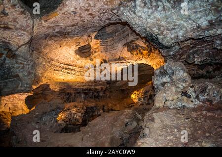 A Boxwork geological formation of rocks in Wind Cave National Park, South Dakota Stock Photo