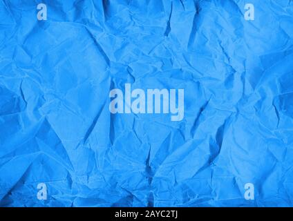 blue crumpled paper texture background Stock Photo
