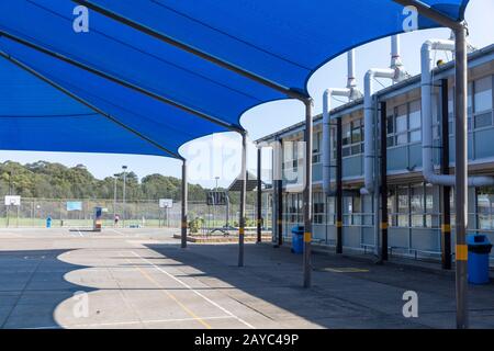 Australian school playground and sports court in Sydney,Australia Stock Photo