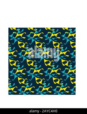 Random yellow and blue pattern Stock Photo