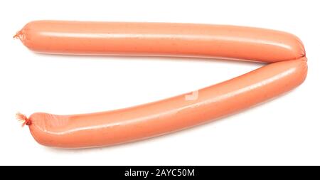 Sausages on white Stock Photo