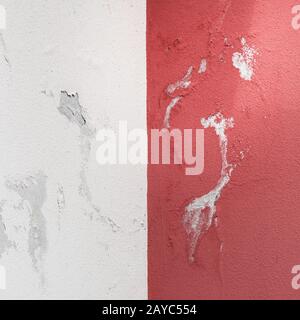 Paint peeling off from the wall Stock Photo