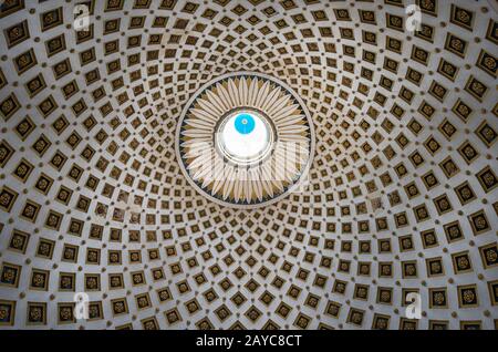 Geometric pattern of The Mosta Dome church, Malta. Stock Photo