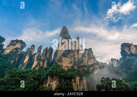 The Gathering of Heavenly Soldiers scenic rock formations Stock Photo