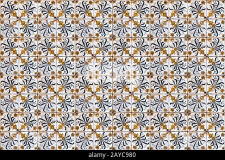 Background of vintage ceramic tiles Stock Photo