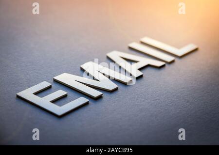 Word email written with white solid letters Stock Photo