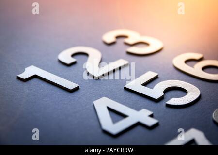Mathematics background made with solid numbers Stock Photo