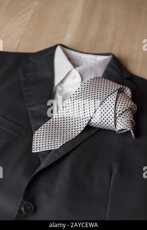 Jacket and tie detail Stock Photo
