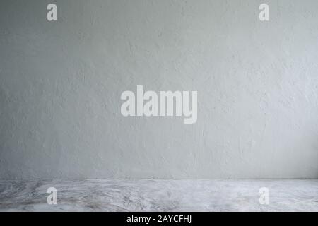 Empty cement floor and concrete wall Stock Photo