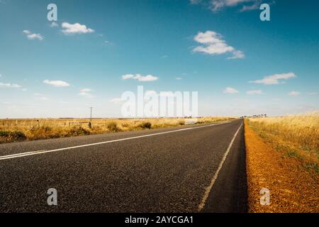 Asphalt road on Westen Australia . Stock Photo
