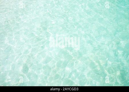 Crystal clear and turquoise sea water of the tropical sea . Stock Photo