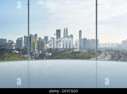 Empty office space city view Stock Photo