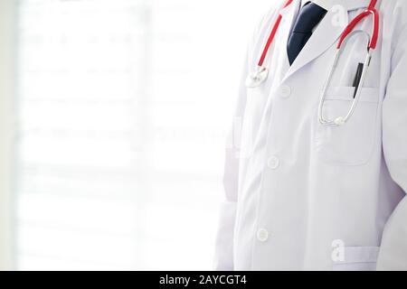 Unknown doctor posing in the office Stock Photo