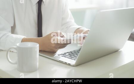 businessman hand using smart phone Stock Photo