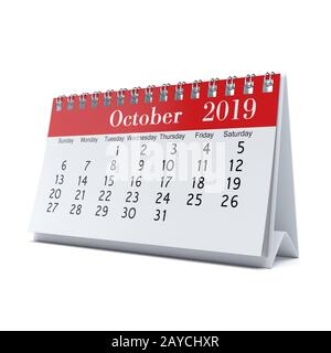 3D rendering calendar Stock Photo