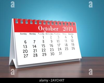 3D rendering calendar Stock Photo