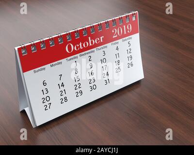 3D rendering calendar Stock Photo