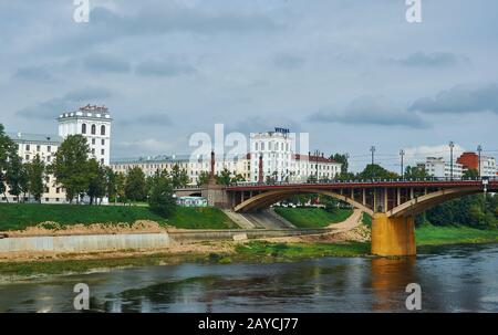 Vitebsk, Kirov bridge Stock Photo