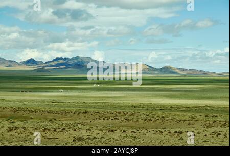 Mountain plateau in the area Zavkhan River Stock Photo