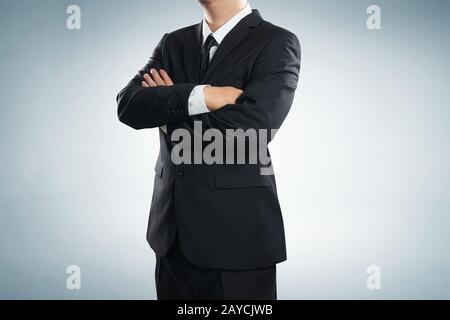 Close up of buisnessman in suit and tie Stock Photo
