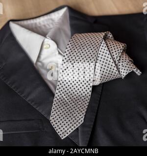 Jacket and tie detail Stock Photo