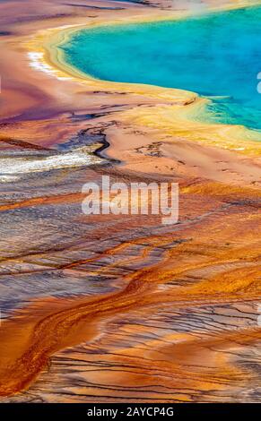 World Famous Grand Prismatic Spring in Yellowstone National Park