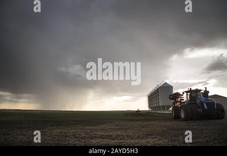 Storm in Rural Saskatchewan Stock Photo