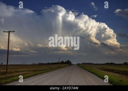 Prairie Storm Clouds Stock Photo