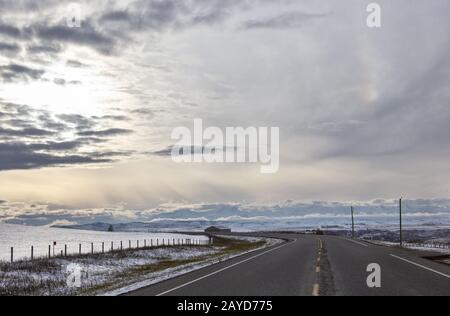 Cypress Hills First Snowfall Stock Photo