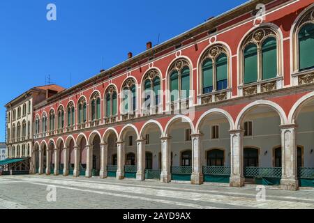 Colonnade on Republic Square, Split, Croatia Stock Photo