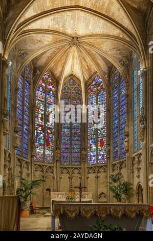 Basilica of Saints Nazarius and Celsus, Carcassonne, France Stock Photo