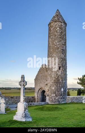 Clonmacnoise abbey, Ireland Stock Photo