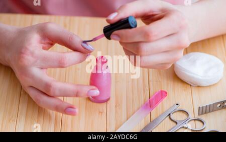 Beauty products nail care tools pedicure closeup Stock Photo