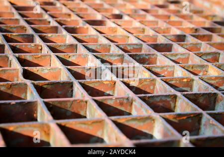 an old rusty grate, grate Stock Photo