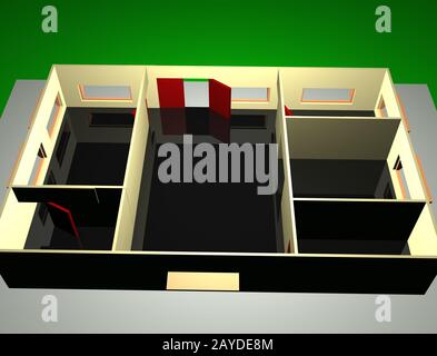 Floor plan of a house Stock Photo