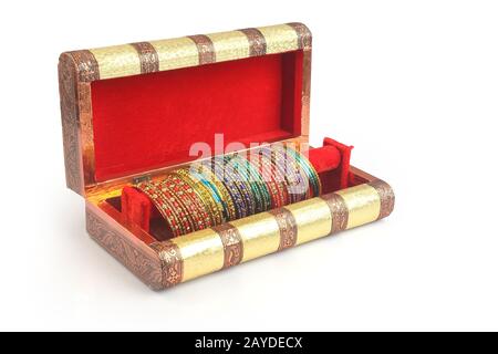 Indian traditional colorful glass bangles with unique design Stock Photo