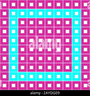 Illustration with repetitive geometric shapes covering the background. Drawing with colored pattern that can be used as a web pattern, wallpaper Stock Photo