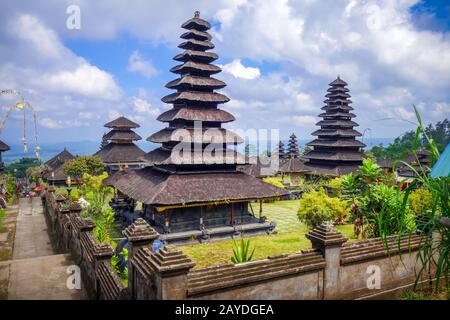 Pura Besakih temple on mount Agung, Bali, Indonesia Stock Photo